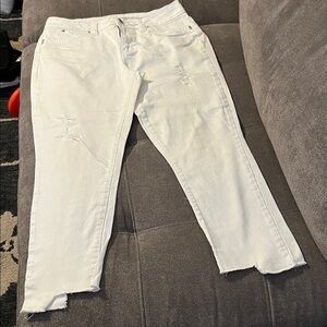 White Distressed Women Jeans